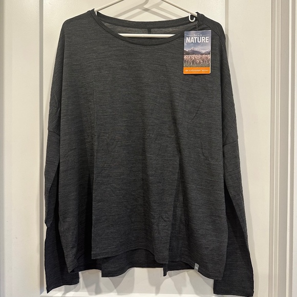 NWT Icebreaker Merino Aria Scoop Long Sleeve Top (Large) - Picture 1 of 6